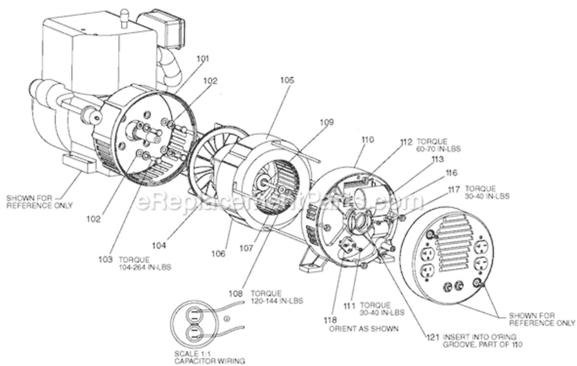 Page D Diagram and Parts List for H451CS-W Type 0 Porter Cable Generator